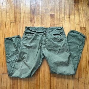 Scott James straight leg 100% cotton green hiking pants men’s 38 Gorpcore